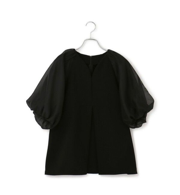 ADAM ET ROPE'「【WEB限定】シアーパフスリーブブラウス」|シャツ・ブラウス|