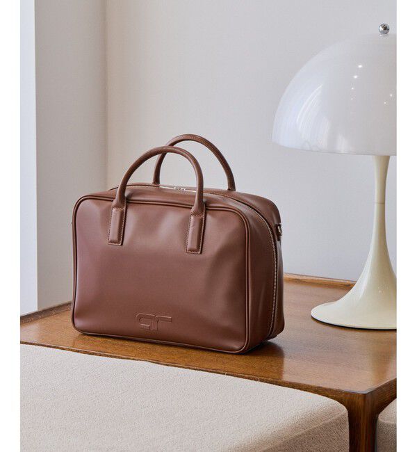 ADAM ET ROPE'「【サステナブル】ロゴボストンビッグバッグ」|ボストンバッグ|ブラウン系(22)