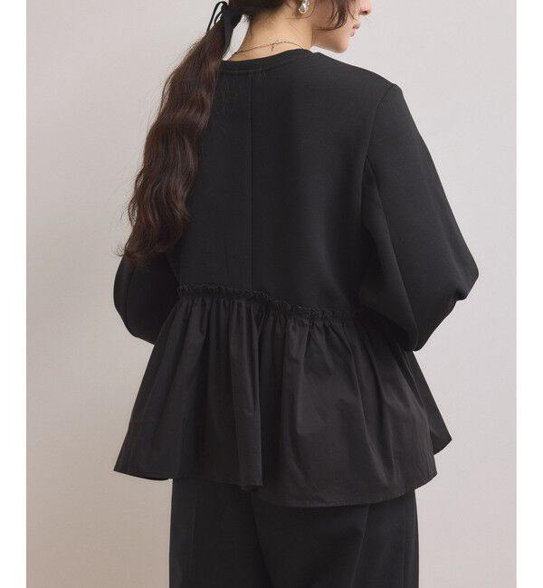 ADAM ET ROPE'「【WEB限定】ペプラムコンビプルオーバー」|Tシャツ・カットソー|