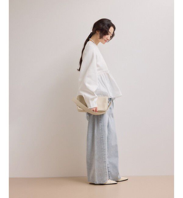 ADAM ET ROPE'「【WEB限定】ペプラムコンビプルオーバー」|Tシャツ・カットソー|