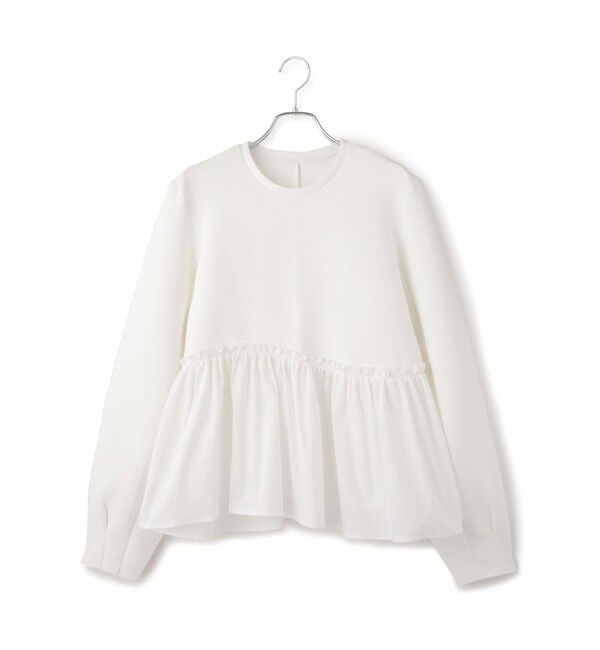ADAM ET ROPE'「【WEB限定】ペプラムコンビプルオーバー」|Tシャツ・カットソー|
