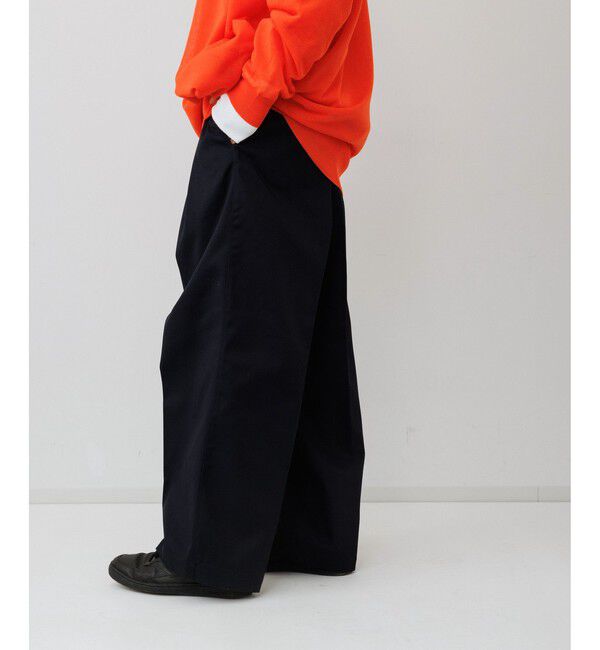 ADAM ET ROPE'「【WEB限定】2タック ワイドルーズ ドカンパンツ / バリエーション バギーパンツ / チノ / ユニセックス」|チノ|