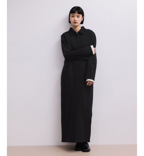 ADAM ET ROPE'「【WEB限定】カーディガンセットワンピース」|ワンピース|ブラック(01)