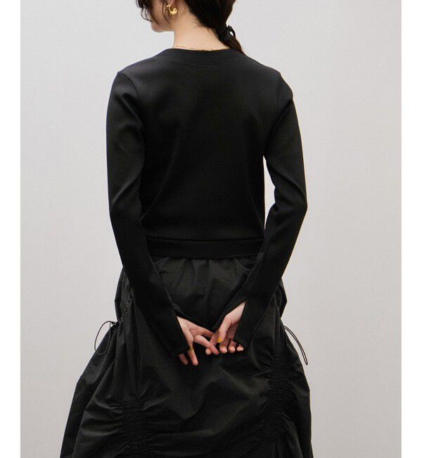 ADAM ET ROPE'「ランダムギャザーコンビワンピース」|ワンピース|