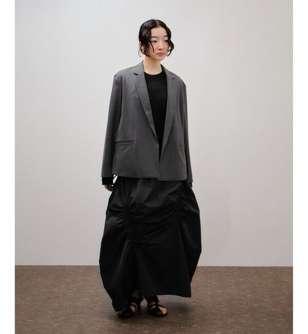 ADAM ET ROPE'「ランダムギャザーコンビワンピース」|ワンピース|