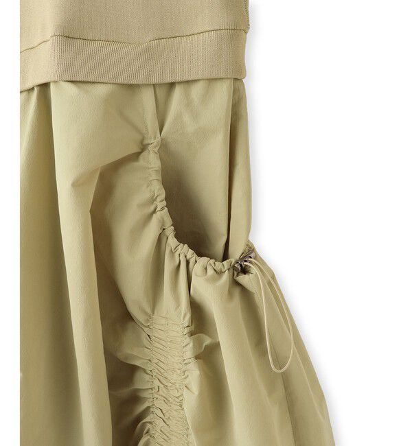 ADAM ET ROPE'「ランダムギャザーコンビワンピース」|ワンピース|