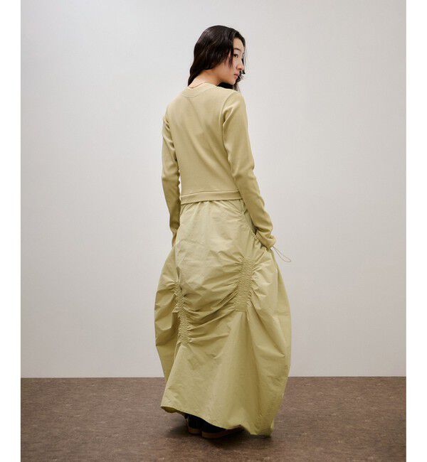 ADAM ET ROPE'「ランダムギャザーコンビワンピース」|ワンピース|