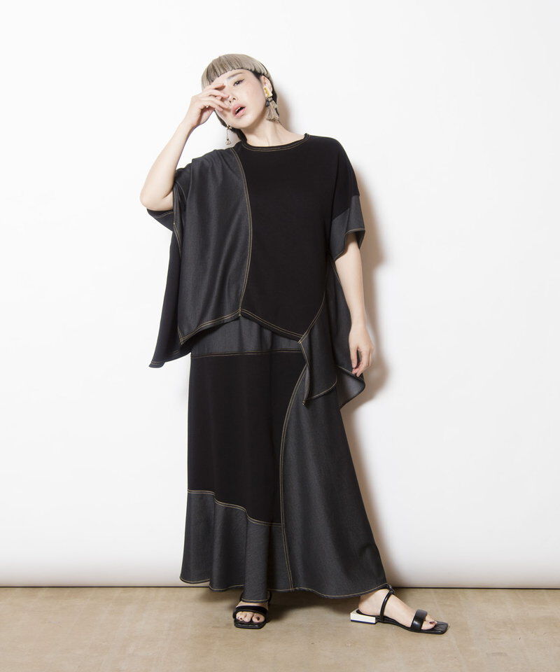  「切替フレアースカート」|フレア|