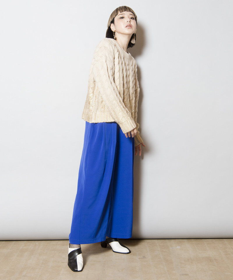  「グラデーションケーブルニットプルオーバー」|ニット・セーター|