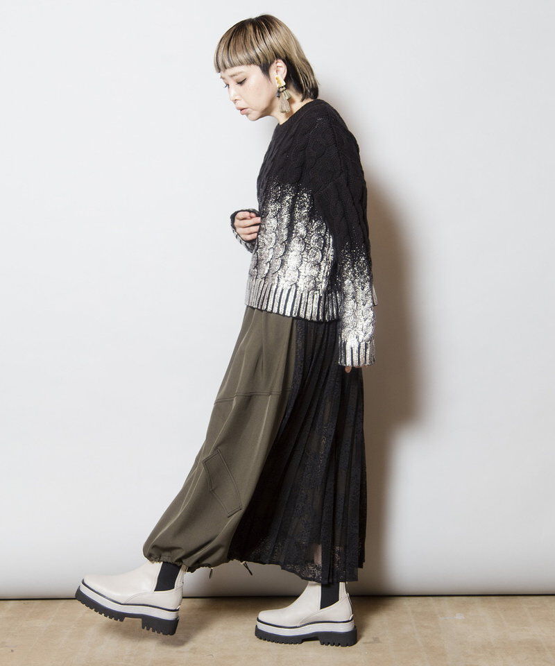  「グラデーションケーブルニットプルオーバー」|ニット・セーター|