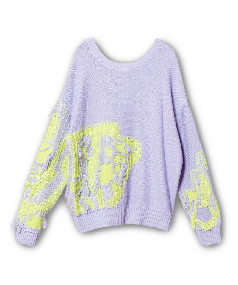  「2WAYフリンジニットプルオーバー」|ニット・セーター|