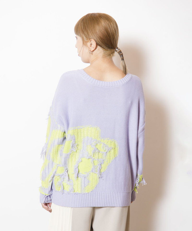  「2WAYフリンジニットプルオーバー」|ニット・セーター|