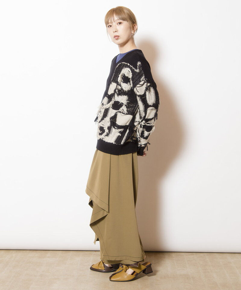  「2WAYフリンジニットプルオーバー」|ニット・セーター|