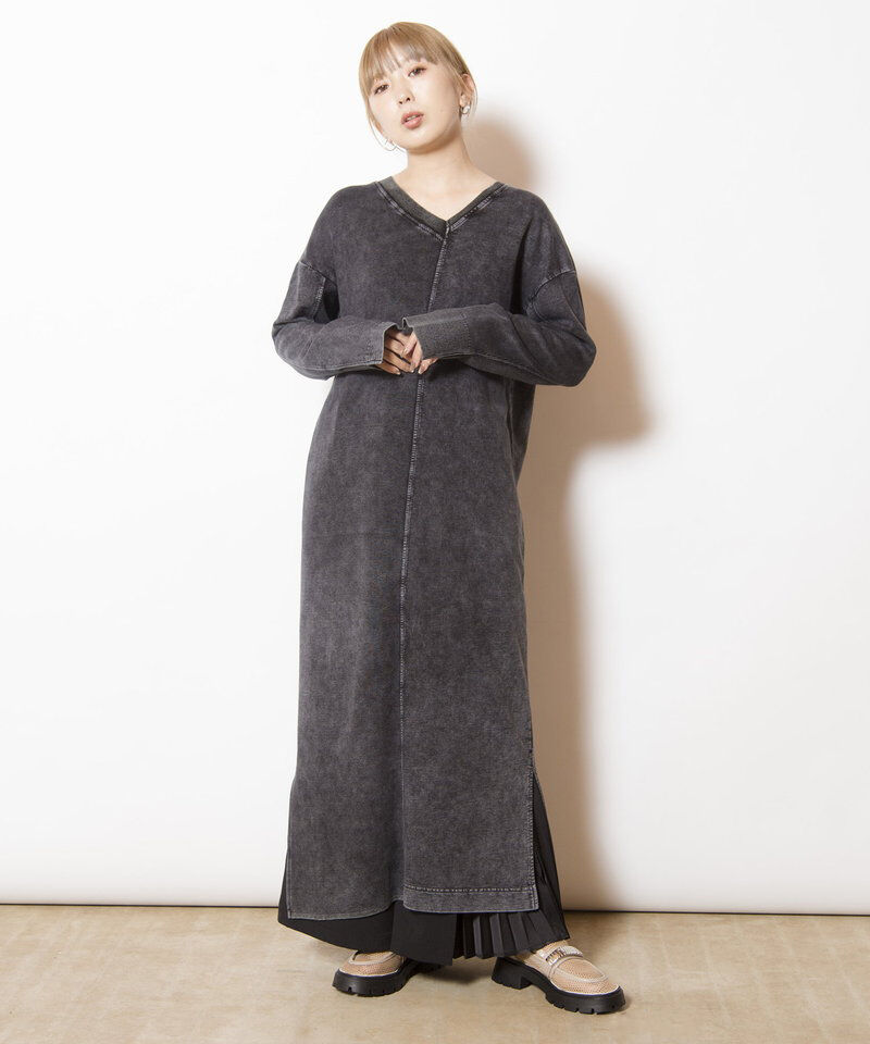  「2WAY切替RIBニットワンピース」|ワンピース|