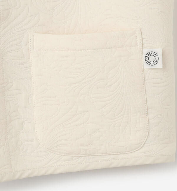 ORCIVAL「ORCIVAL | コットンポリジャカード ラウンドネックジャケット WOMEN」|ノーカラージャケット|