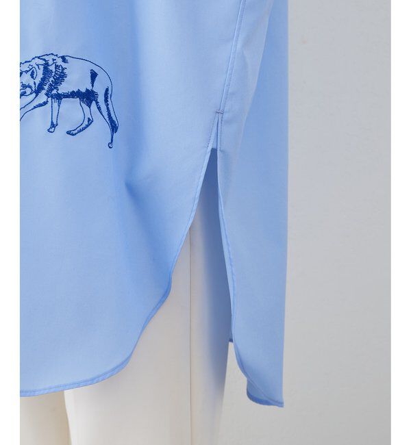  「＜一部カラー期間限定販売＞アニマル刺繍シャツ」|シャツ・ブラウス|