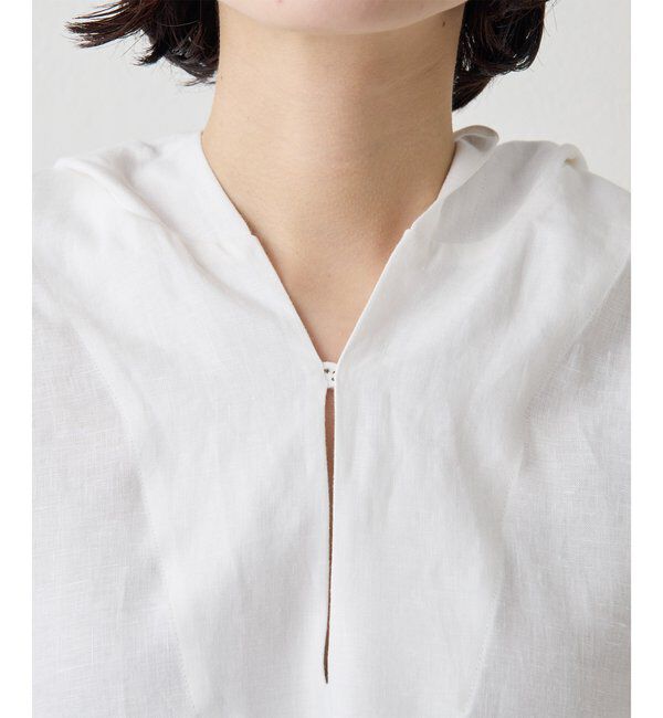  「リネンフードプルオーバー」|シャツ・ブラウス|