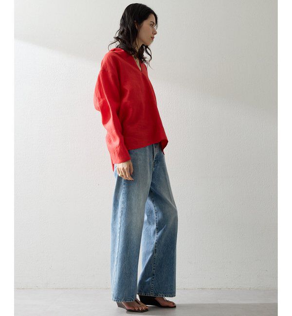  「リネンフードプルオーバー」|シャツ・ブラウス|