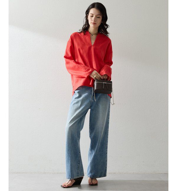  「リネンフードプルオーバー」|シャツ・ブラウス|