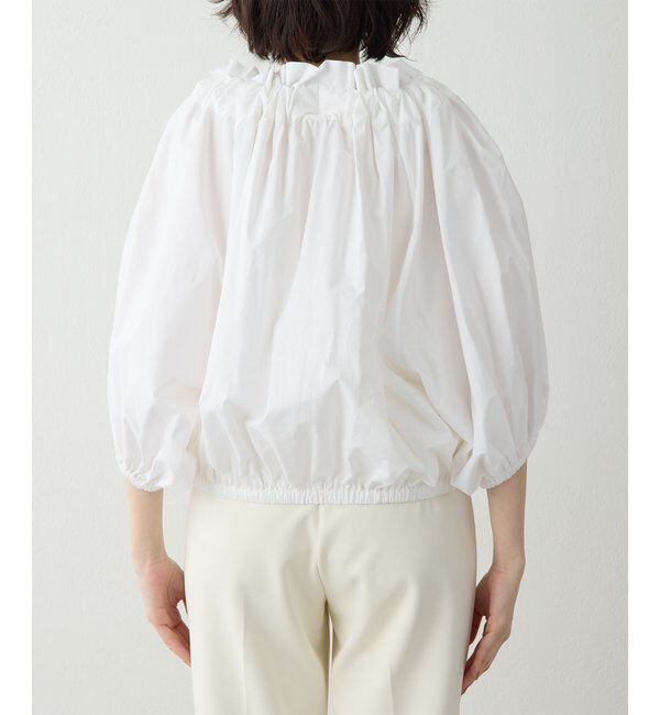  「コットンタイプライターギャザーブラウス」|シャツ・ブラウス|