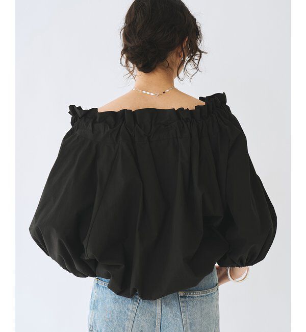  「コットンタイプライターギャザーブラウス」|シャツ・ブラウス|