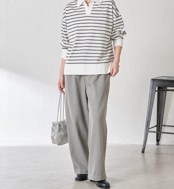  「ボーダーポンチニットソー」|Tシャツ・カットソー|