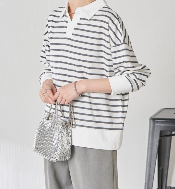  「ボーダーポンチニットソー」|Tシャツ・カットソー|