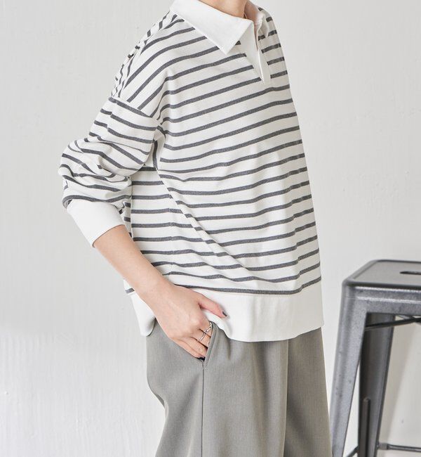  「ボーダーポンチニットソー」|Tシャツ・カットソー|