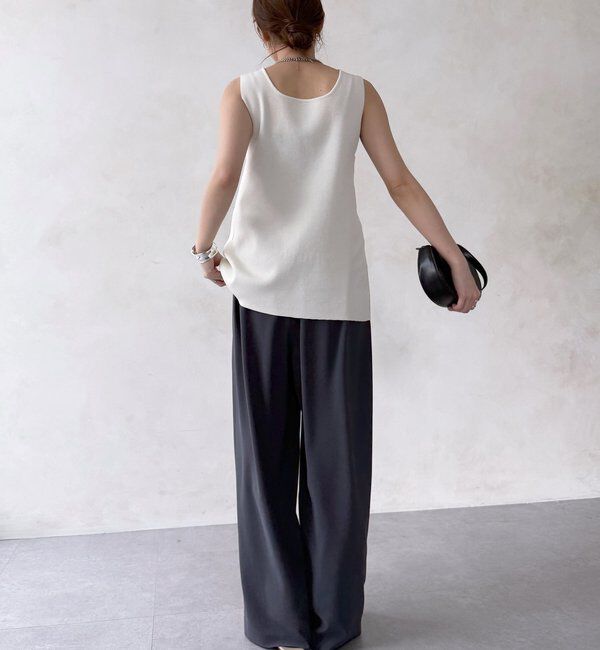  「【累計販売数3万枚突破/21色4サイズ展開！】タックワイドパンツ」|チノ|