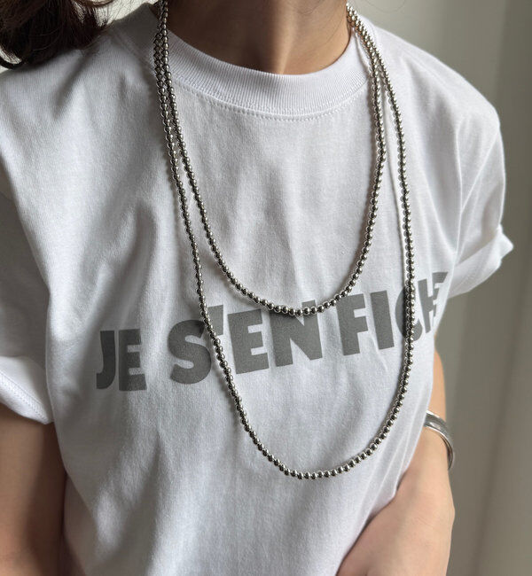  「メタルボールロングネックレス」|ネックレス|