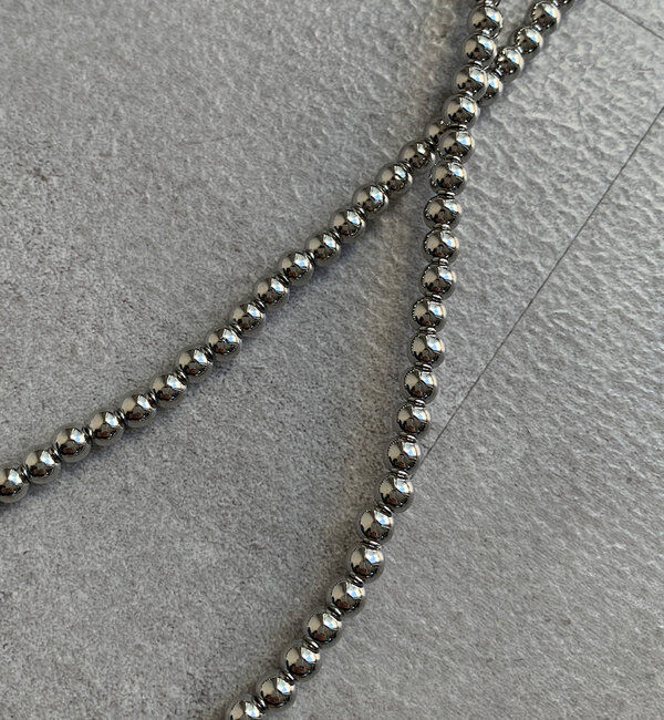  「メタルボールロングネックレス」|ネックレス|