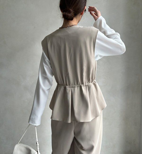  「【WEB限定/オケージョン対応】ペプラムオールインワン」|ワンピース|