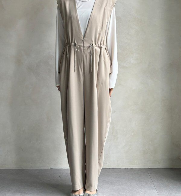  「【WEB限定/オケージョン対応】ペプラムオールインワン」|ワンピース|