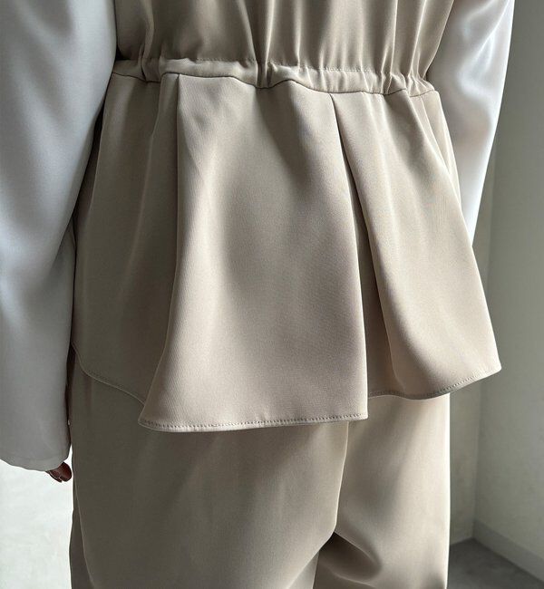  「【WEB限定/オケージョン対応】ペプラムオールインワン」|ワンピース|