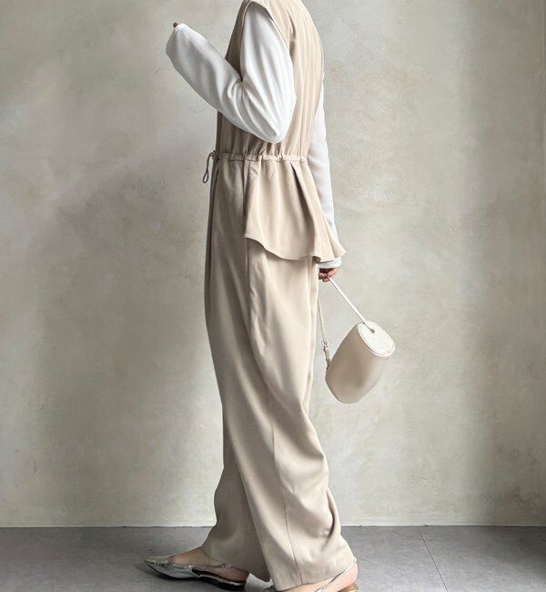  「【WEB限定/オケージョン対応】ペプラムオールインワン」|ワンピース|