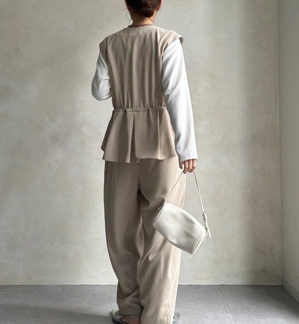  「【WEB限定/オケージョン対応】ペプラムオールインワン」|ワンピース|