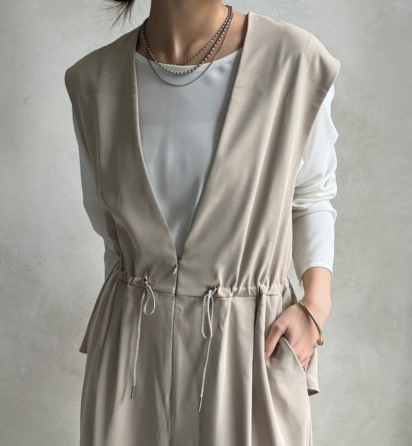  「【WEB限定/オケージョン対応】ペプラムオールインワン」|ワンピース|