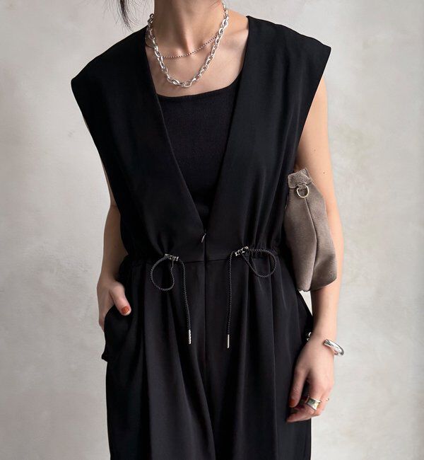  「【WEB限定/オケージョン対応】ペプラムオールインワン」|ワンピース|