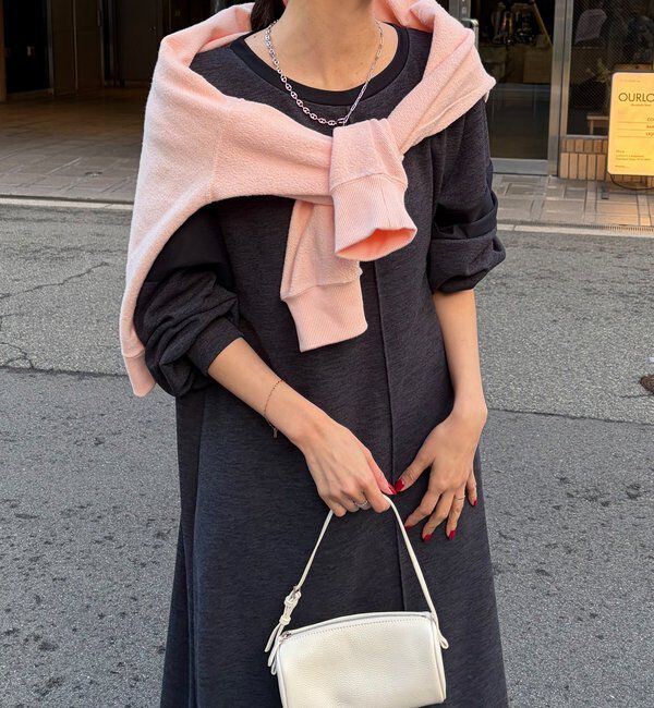  「【インフルエンサーSAKURA企画】リネンライクエアリー袖切替ワンピース」|ワンピース|