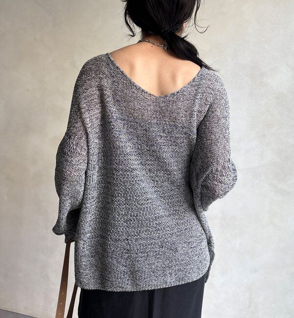  「前後2WAY鹿の子編みプルオーバー」|ニット・セーター|