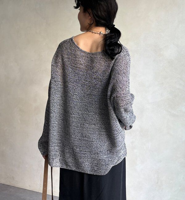 「前後2WAY鹿の子編みプルオーバー」|ニット・セーター|