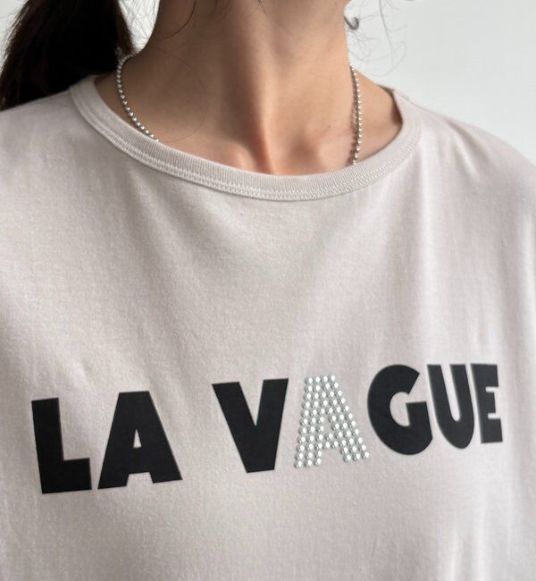  「袖タックフレンチメタリックロゴTEE」|Tシャツ・カットソー|