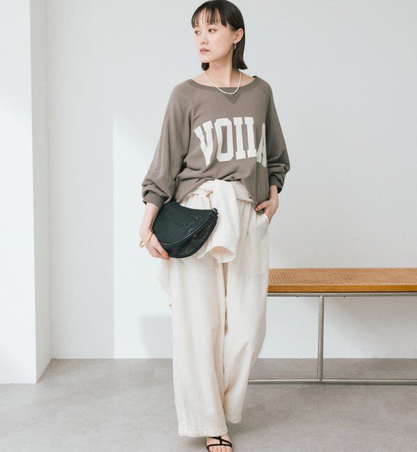  「【セットアップ可/こなれ感抜群】ガーメントダイ2wayワイドパンツ」|チノ|