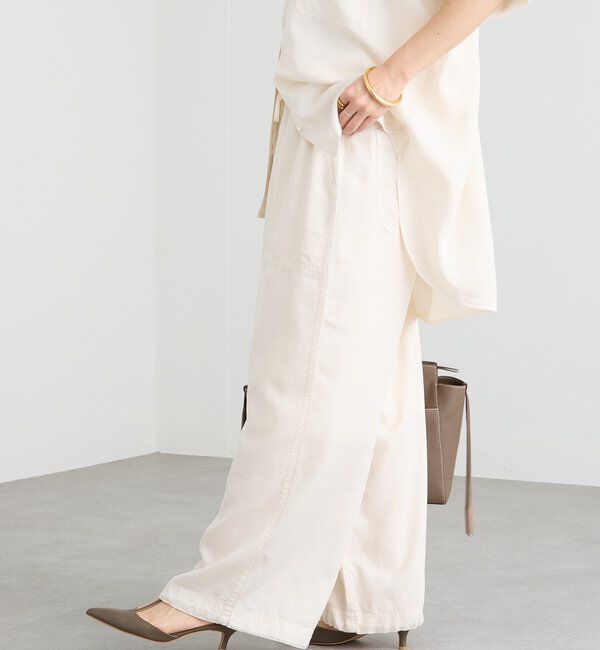  「【セットアップ可/こなれ感抜群】ガーメントダイ2wayワイドパンツ」|チノ|