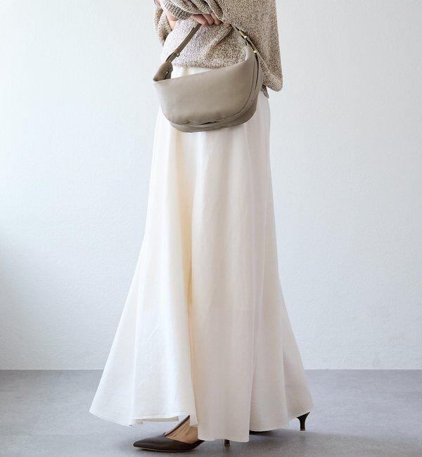  「【セットアップ可/上品な落ち感】ガーメントダイフレアバイアススカート」|スカート|