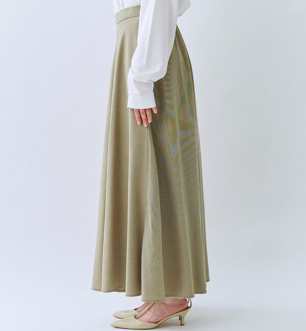  「【セットアップ可/上品な落ち感】ガーメントダイフレアバイアススカート」|スカート|