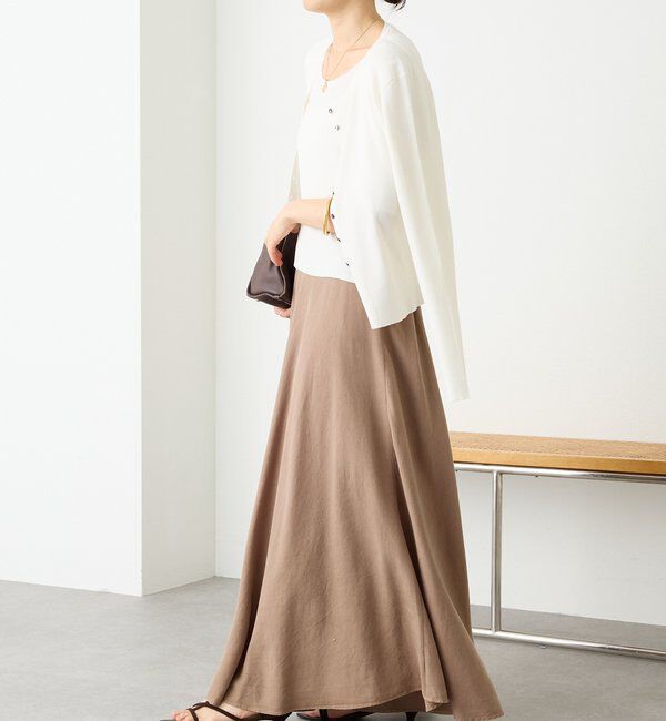  「【セットアップ可/上品な落ち感】ガーメントダイフレアバイアススカート」|スカート|