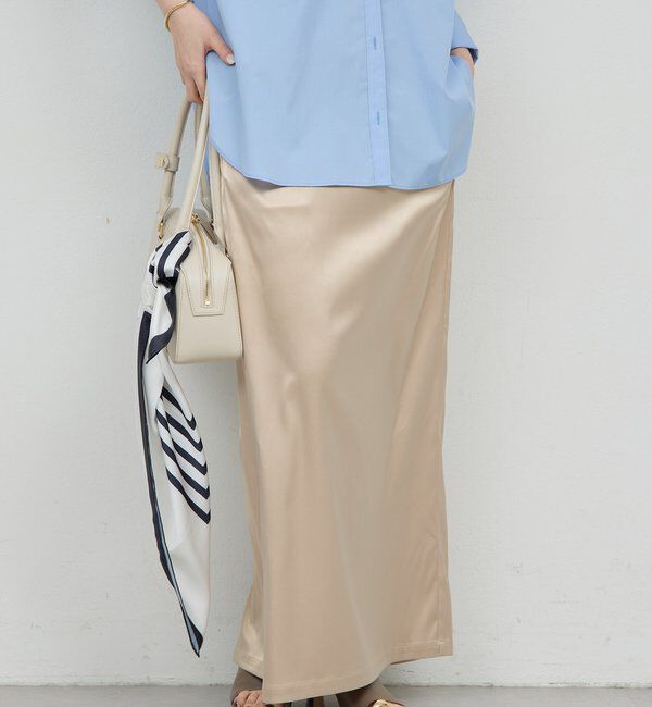  「【ルミネ限定カラー】【手洗い可能】ストレッチサテンタイトスカート」|スカート|