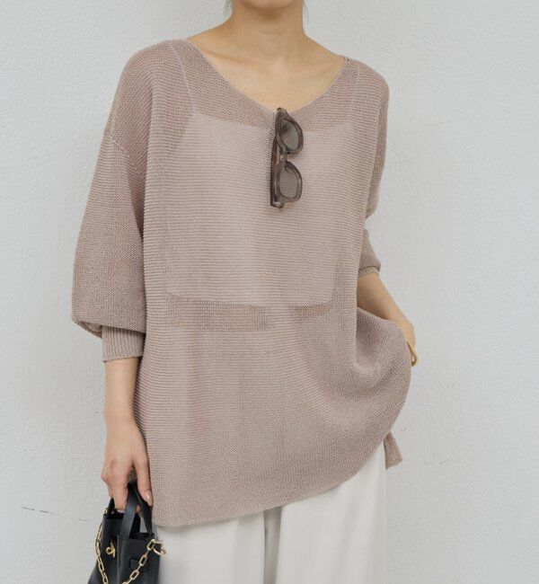  「ペーパーヤーンメッシュニット」|ニット・セーター|