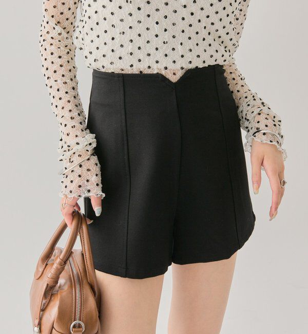  「ストレッチショートパンツ」|チノ|ブラック